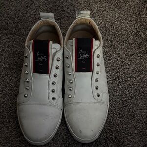 Christian Louboutin White and Black Men's Sneakers